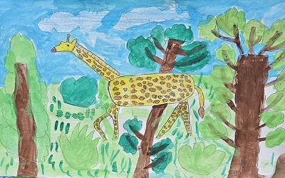 نقاشی انیا ۸ ساله