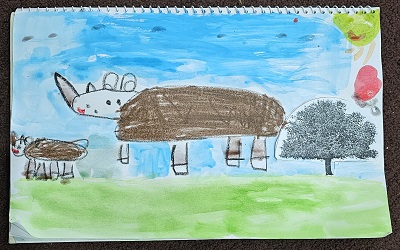 نقاشی النا ۷ ساله