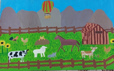 نقاشی النا 10 ساله